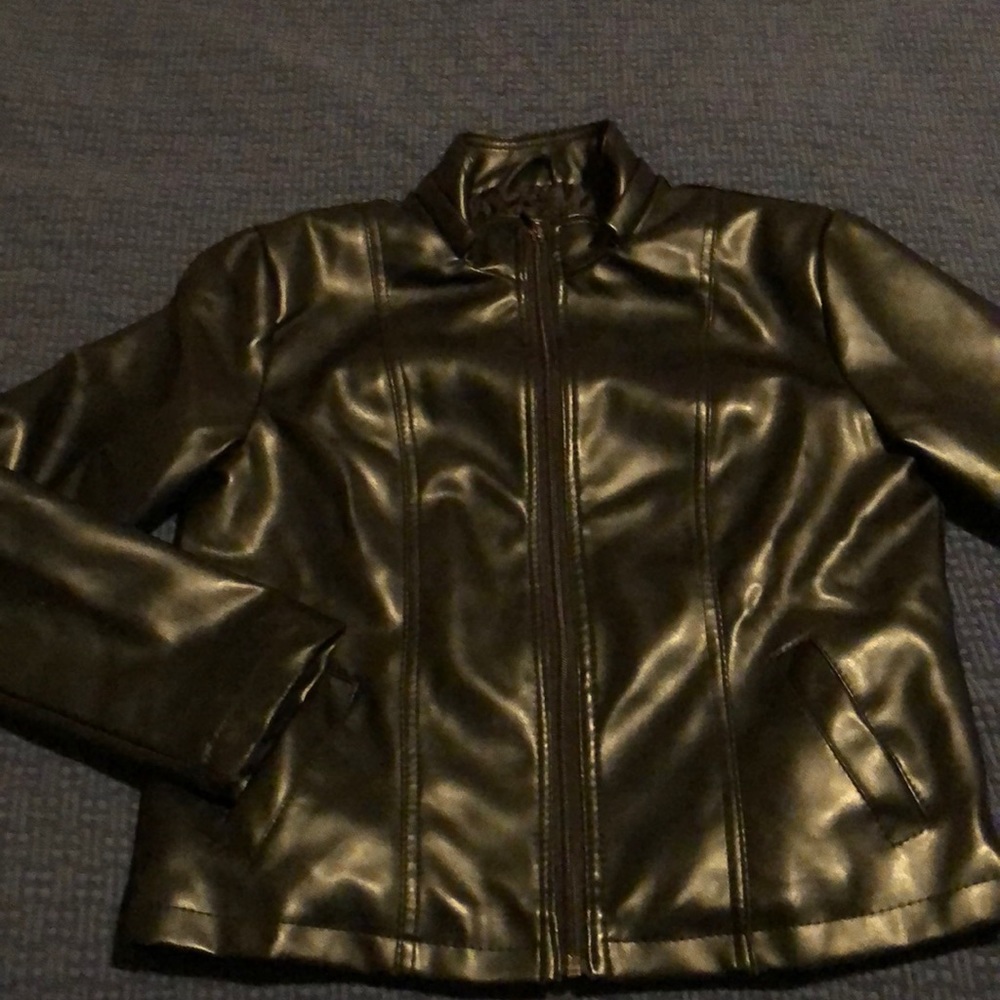 Women’s Faux leather biker jacket